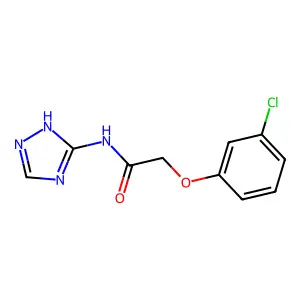 2-(3-chlorophenoxy)-N-(1H-1,2,4-triazol-3-yl)acetamide structure