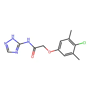 2-(4-chloro-3,5-dimethylphenoxy)-N-(1H-1,2,4-triazol-5-yl)acetamide structure