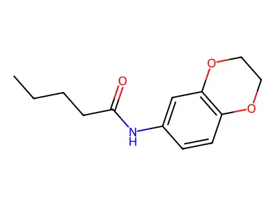 N-(2,3-dihydro-1,4-benzodioxin-6-yl)pentanamide structure