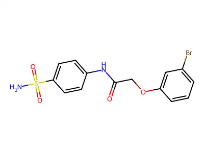 2-(3-bromophenoxy)-N-(4-sulfamoylphenyl)acetamide structure
