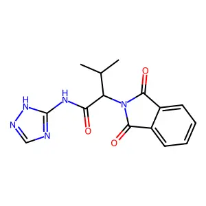 2-(1,3-dioxo-1,3-dihydro-2H-isoindol-2-yl)-3-methyl-N-(1H-1,2,4-triazol-3-yl)butanamide structure