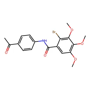 N-(4-acetylphenyl)-2-bromo-3,4,5-trimethoxybenzamide structure
