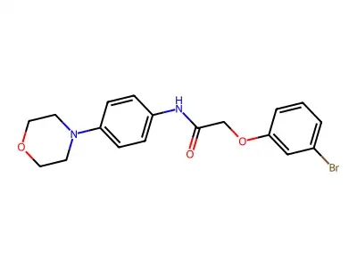 2-(3-bromophenoxy)-N-(4-morpholin-4-ylphenyl)acetamide structure