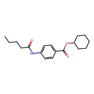 Cyclohexyl 4-(pentanoylamino)benzoate structure