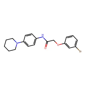 2-(3-bromophenoxy)-N-(4-piperidin-1-ylphenyl)acetamide structure