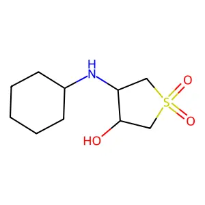 4-(Cyclohexylamino)tetrahydrothiophene-3-ol 1,1-dioxide structure