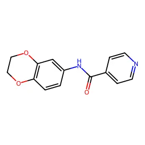 N-(2,3-dihydro-1,4-benzodioxin-6-yl)pyridine-4-carboxamide structure