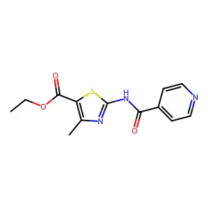 Ethyl 2-(isonicotinamido)-4-methylthiazole-5-carboxylate structure
