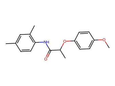 N-(2,4-dimethylphenyl)-2-(4-methoxyphenoxy)propanamide structure