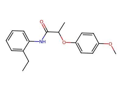 N-(2-ethylphenyl)-2-(4-methoxyphenoxy)propanamide structure