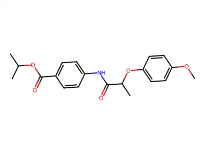 Methylethyl 4-[2-(4-methoxyphenoxy)propanoylamino]benzoate structure