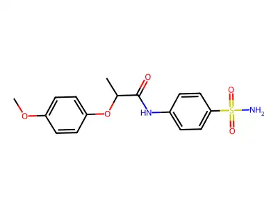 2-(4-methoxyphenoxy)-N-(4-sulfamoylphenyl)propanamide structure
