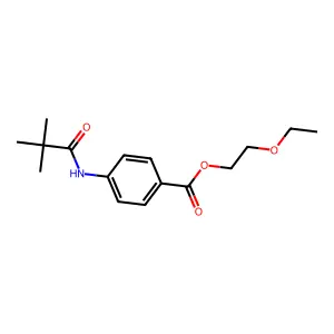 2-Ethoxyethyl 4-(2,2-dimethylpropanoylamino)benzoate structure