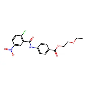 2-Ethoxyethyl 4-[(2-chloro-5-nitrobenzoyl)amino]benzoate structure