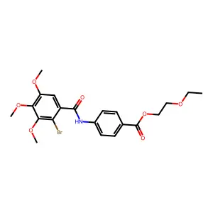 4-(2-Bromo-3,4,5-trimethoxy-benzoylamino)-benzoic acid 2-ethoxy-ethyl ester structure