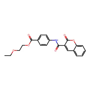 2-ethoxyethyl 4-(2-oxo-2H-chromene-3-carboxamido)benzoate structure