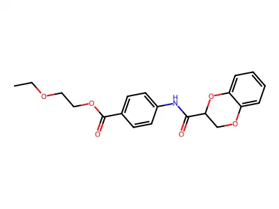 2-Ethoxyethyl 4-[(2,3-dihydro-1,4-benzodioxin-2-ylcarbonyl)amino]benzoate structure