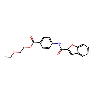 4-[(Benzofuran-2-carbonyl)-amino]-benzoic acid 2-ethoxy-ethyl ester structure