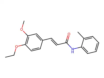 (2E)-3-(4-ethoxy-3-methoxyphenyl)-N-(2-methylphenyl)prop-2-enamide structure