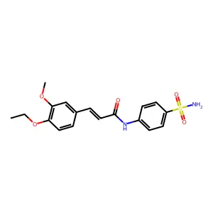 (2E)-3-(4-ethoxy-3-methoxyphenyl)-N-(4-sulfamoylphenyl)prop-2-enamide structure