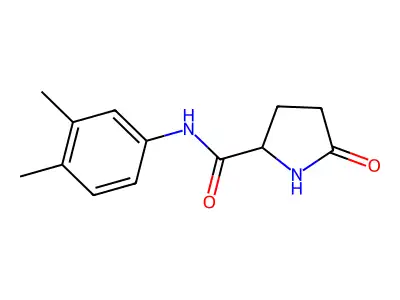 (2S)-N-(3,4-dimethylphenyl)-5-oxopyrrolidine-2-carboxamide structure
