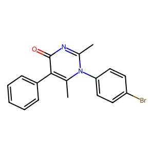 1-(4-bromophenyl)-2,6-dimethyl-5-phenyl-4(1H)-pyrimidinone structure