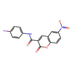 N-(4-iodophenyl)-6-nitro-2-oxo-2H-chromene-3-carboxamide structure