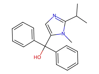 (3-Methyl-2-propan-2-ylimidazol-4-yl)-diphenylmethanol structure