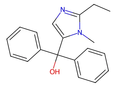 (2-Ethyl-3-methylimidazol-4-yl)-diphenylmethanol structure