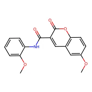 6-methoxy-N-(2-methoxyphenyl)-2-oxo-2H-chromene-3-carboxamide structure