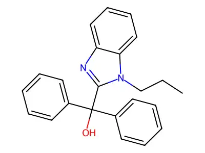 Diphenyl-(1-propylbenzimidazol-2-yl)methanol structure
