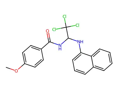 4-methoxy-N-[2,2,2-trichloro-1-(1-naphthylamino)ethyl]benzamide structure