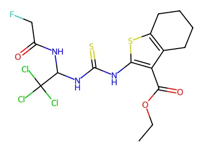 ethyl 2-(3-(2,2,2-trichloro-1-(2-fluoroacetamido) structure