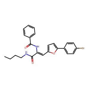 (2Z)-3-[5-(4-Bromophenyl)furan-2-YL]-N-butyl-2-(phenylformamido)prop-2-enamide structure