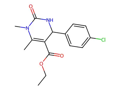 ethyl 4-(4-chlorophenyl)-1,6-dimethyl-2-oxo-1,2,3,4-tetrahydro-5-pyrimidinecarboxylate structure
