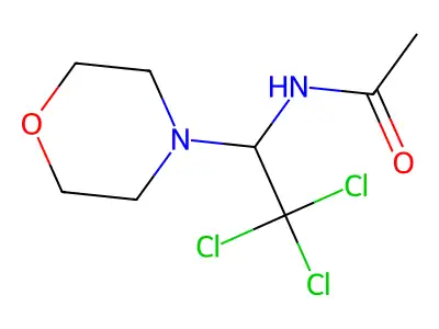 N-[2,2,2-trichloro-1-(morpholin-4-yl)ethyl]acetamide structure