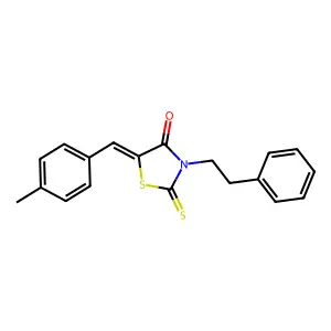 5-(4-Methylbenzylidene)-3-(2-phenylethyl)-2-thioxo-1,3-thiazolidin-4-one structure