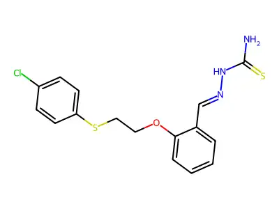 [(E)-[2-[2-(4-chlorophenyl)sulfanylethoxy]phenyl]methylideneamino]thiourea structure