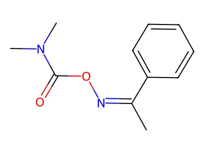 (1-phenylethylideneamino) N,N-dimethylcarbamate structure