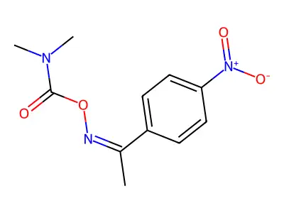 Ethanone,1-(4-nitrophenyl)-, O-[(dimethylamino)carbonyl]oxime (9CI) structure