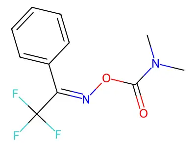 [(2,2,2-trifluoro-1-phenylethylidene)amino] N,N-dimethylcarbamate structure