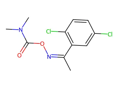 Ethanone,1-(2,5-dichlorophenyl)-, O-[(dimethylamino)carbonyl]oxime (9CI) structure