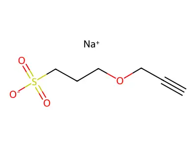 1-Propanesulfonic acid, 3-(2-propyn-1-yloxy)-, sodium salt (1:1) structure
