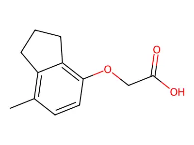 [(7-Methyl-2,3-dihydro-1H-inden-4-yl)oxy]acetic acid structure