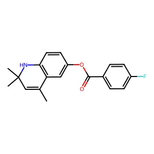 2,2,4-Trimethyl-1,2-dihydro-6-quinolinyl 4-fluorobenzoate structure