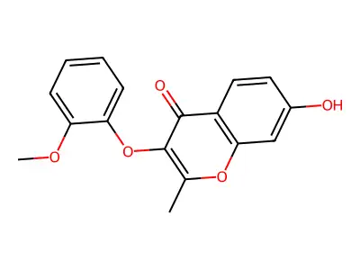 7-Hydroxy-3-(2-methoxyphenoxy)-2-methylchromen-4-one structure