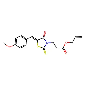 Allyl 3-[5-(4-methoxybenzylidene)-4-oxo-2-thioxo-1,3-thiazolidin-3-yl]propanoate structure