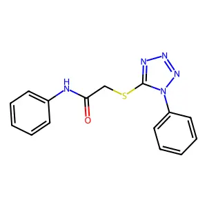 N-phenyl-2-(1-phenyltetrazol-5-yl)sulfanylacetamide structure
