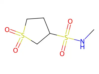 3-Thiophenesulfonamide, tetrahydro-N-methyl-, 1,1-dioxide structure