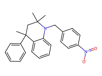 1-{4-Nitrobenzyl}-2,2,4-trimethyl-4-phenyl-1,2,3,4-tetrahydroquinoline structure
